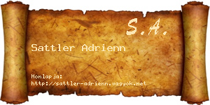 Sattler Adrienn névjegykártya